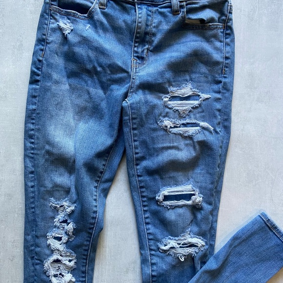 AE high rise distressed skinny Jegging - Picture 3 of 7